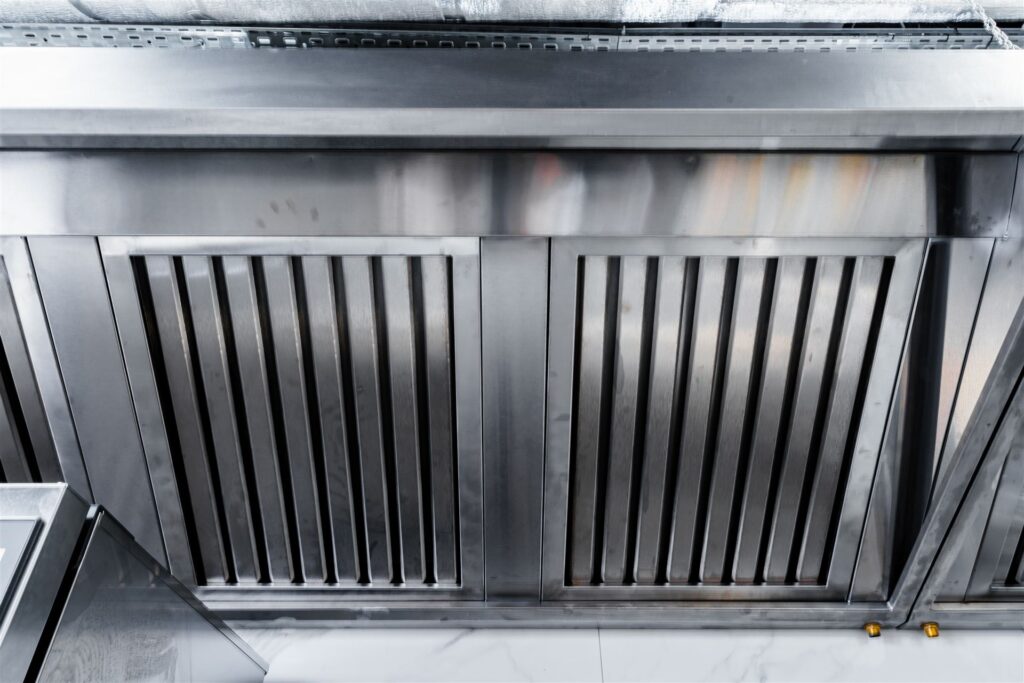 Stainless steel commercial kitchen exhaust hood